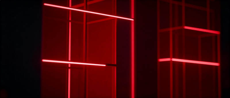 红色激光线条结构图片