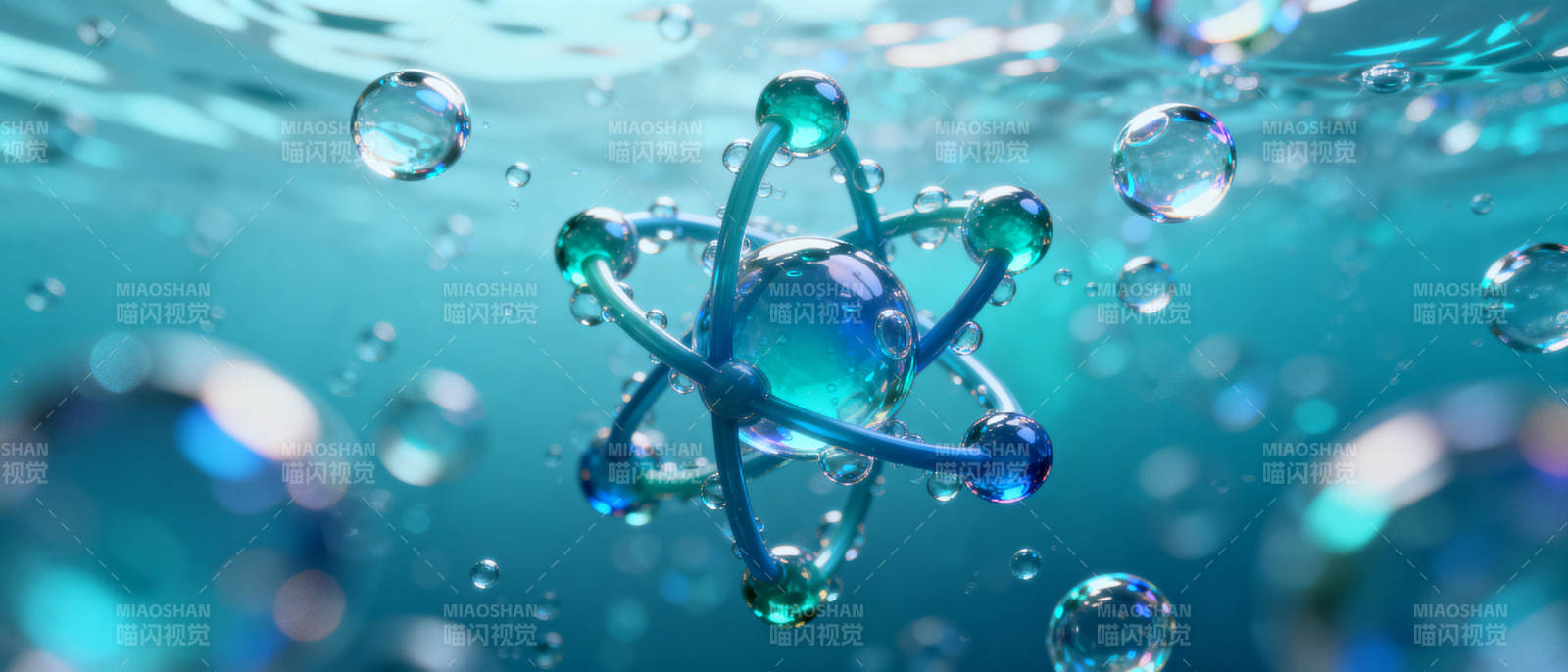 水中的原子结构图片