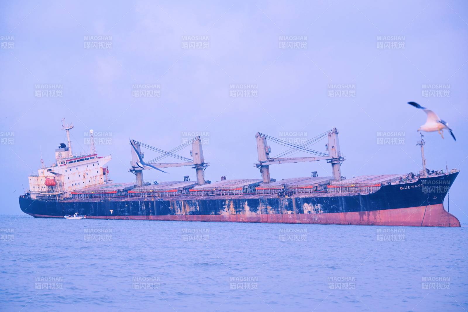 巨轮静泊海面图片