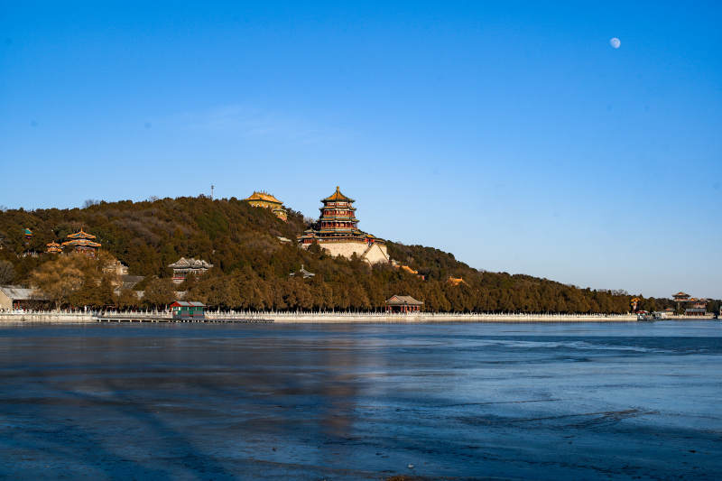 颐和园冬景图片