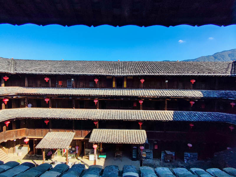 福建土楼庭院风光图片