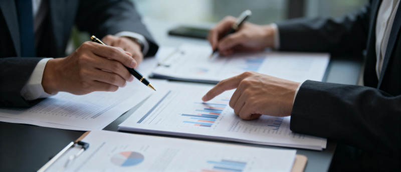 商务会议讨论文件图片