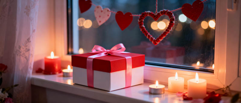 情人节窗台礼物图片