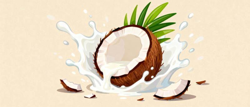 椰子汁飞溅图片