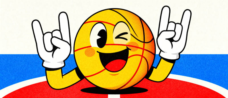 篮球笑脸比耶图片