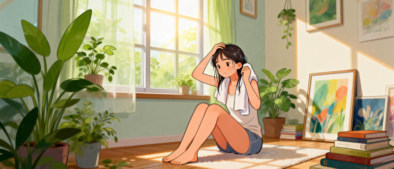 窗边少女的午后时光图片