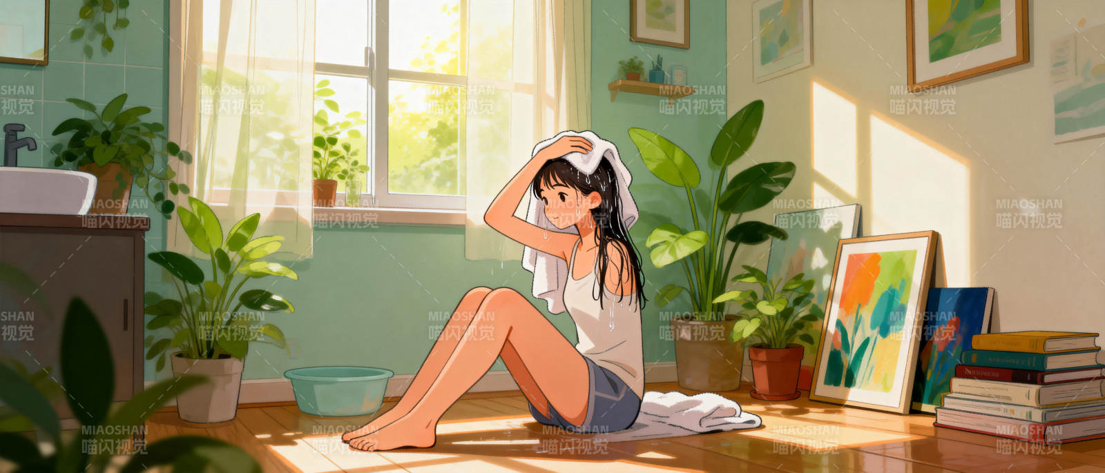 阳光下的少女时光图片