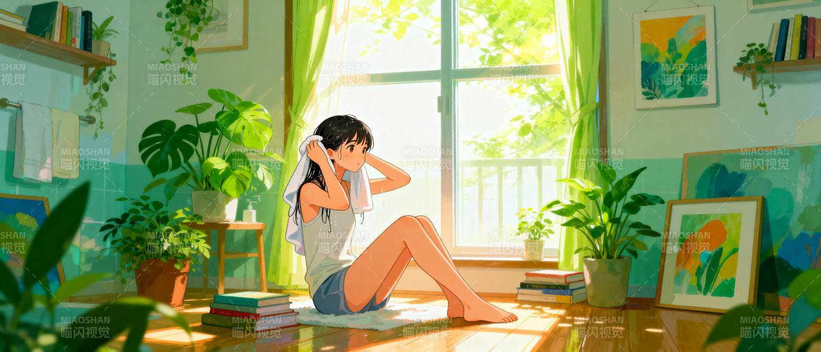 阳光下的阅读时光图片