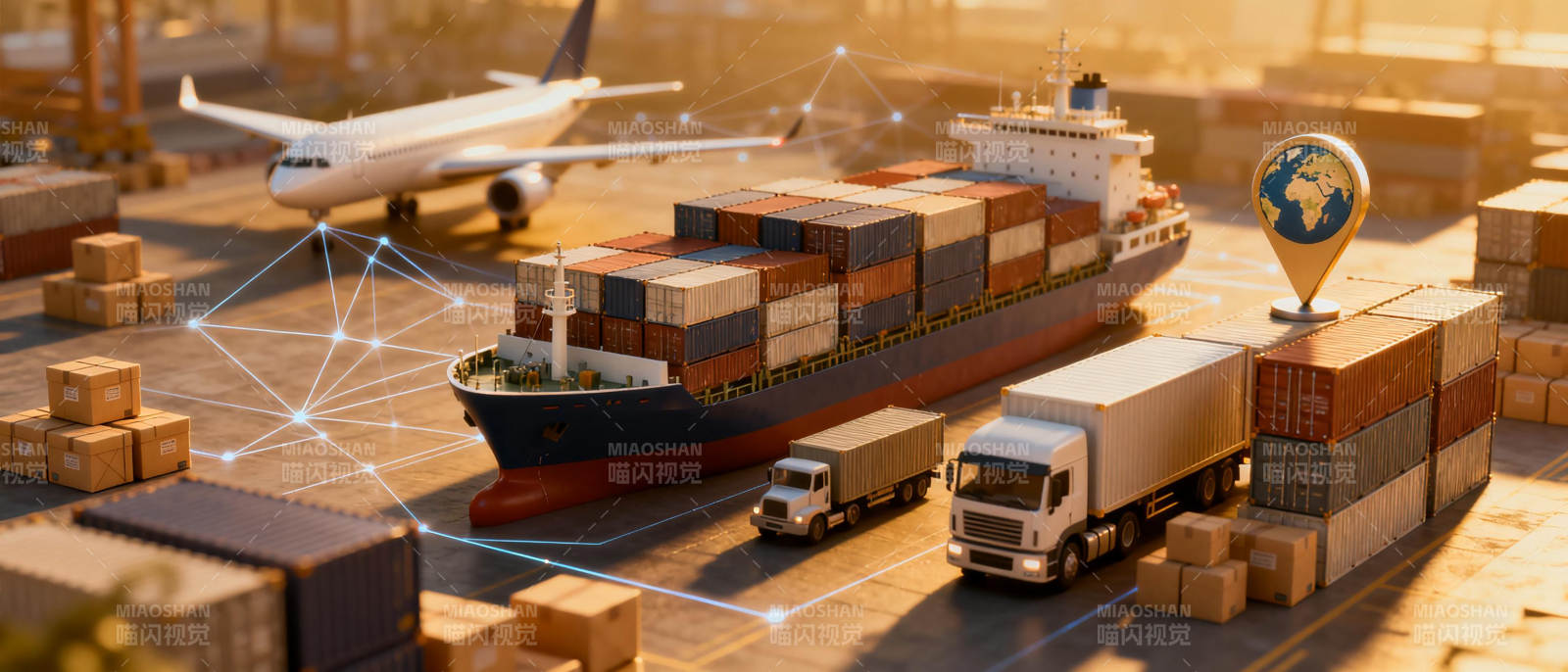 全球物流网络图片