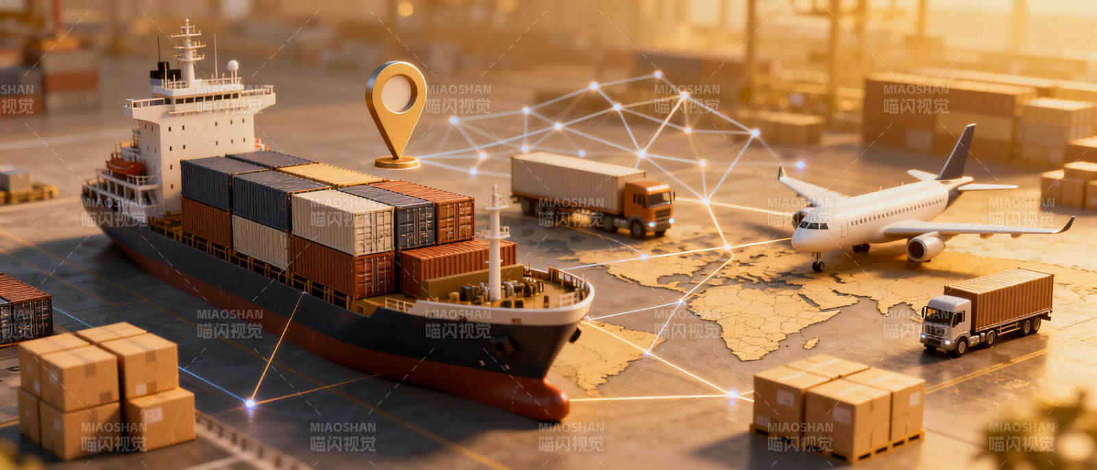 全球物流网络图片