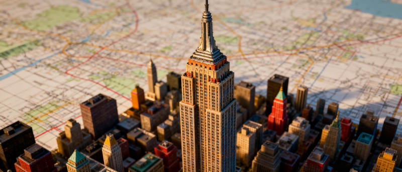 城市模型 帝国大厦图片