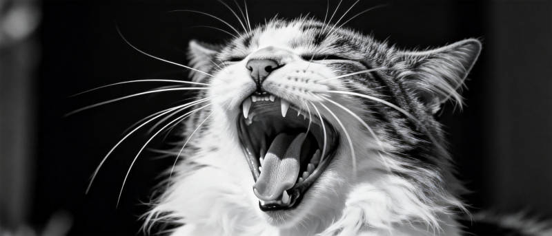 猫的咆哮瞬间图片