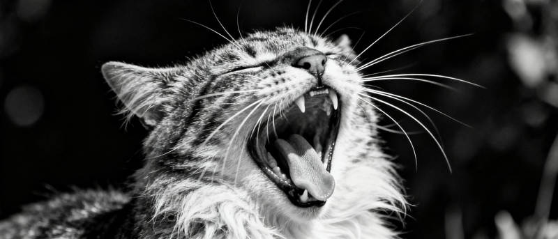 猫咪打哈欠图片