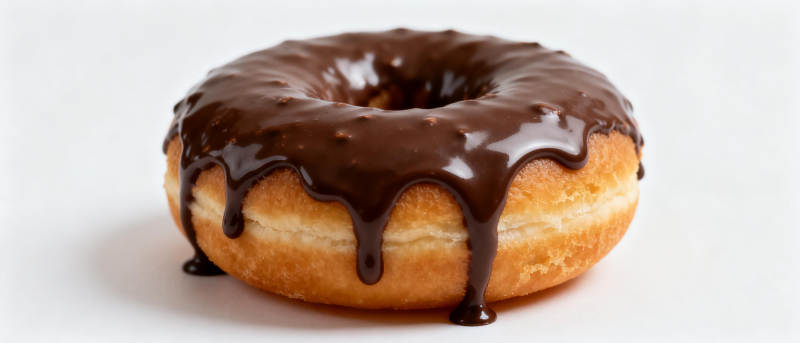 巧克力淋面甜甜圈图片