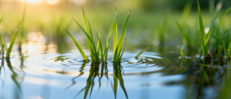水草轻摇 波光粼粼图片