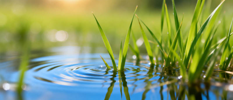 水草轻摇 涟漪荡漾图片
