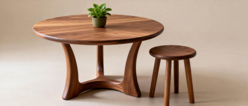 简约木桌椅组合图片