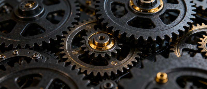 精密齿轮运转图片