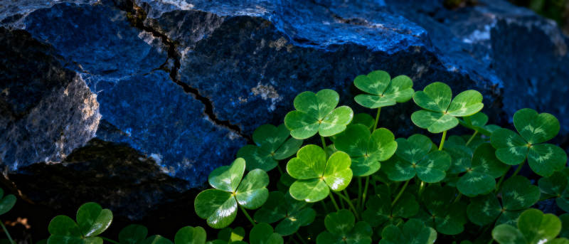 绿叶映石 生机盎然图片