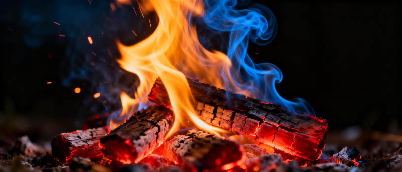 篝火燃烧图片