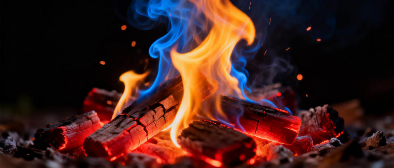 篝火燃烧图片