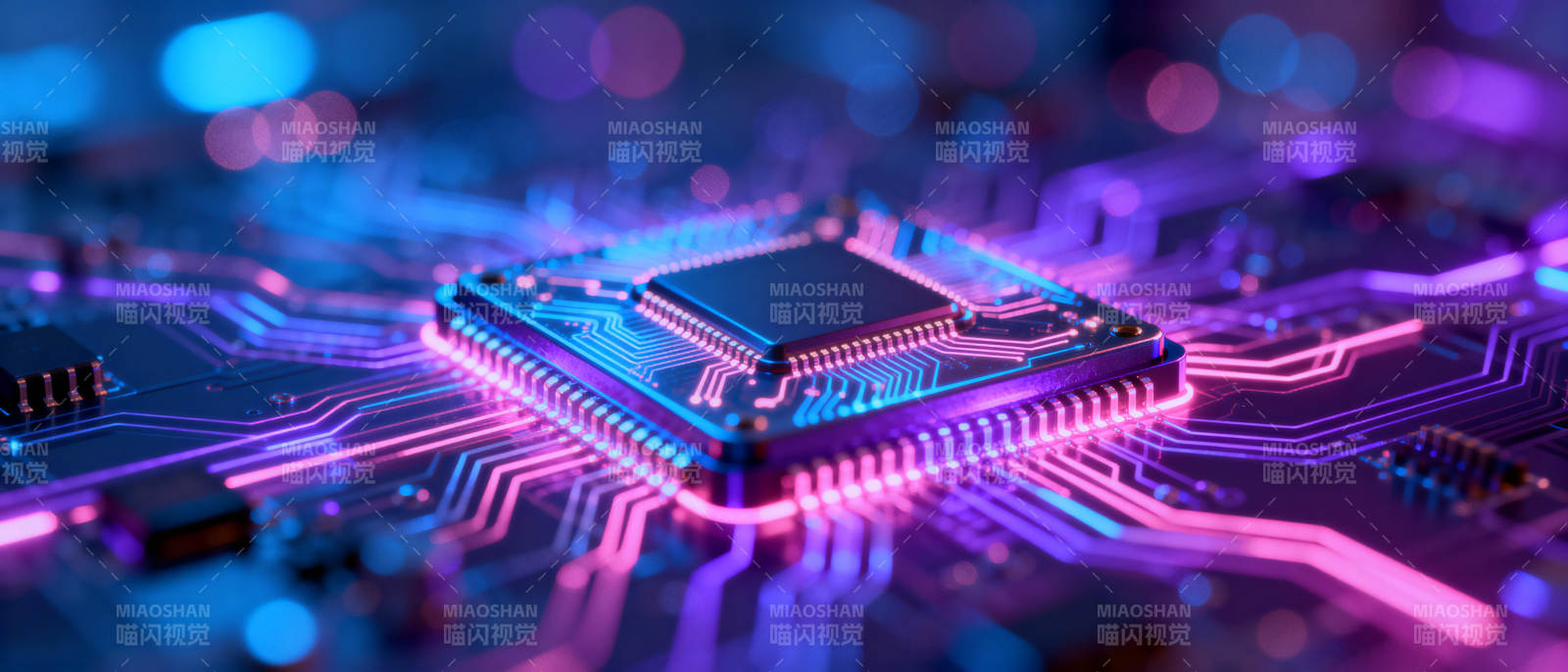 芯片电路光效图图片