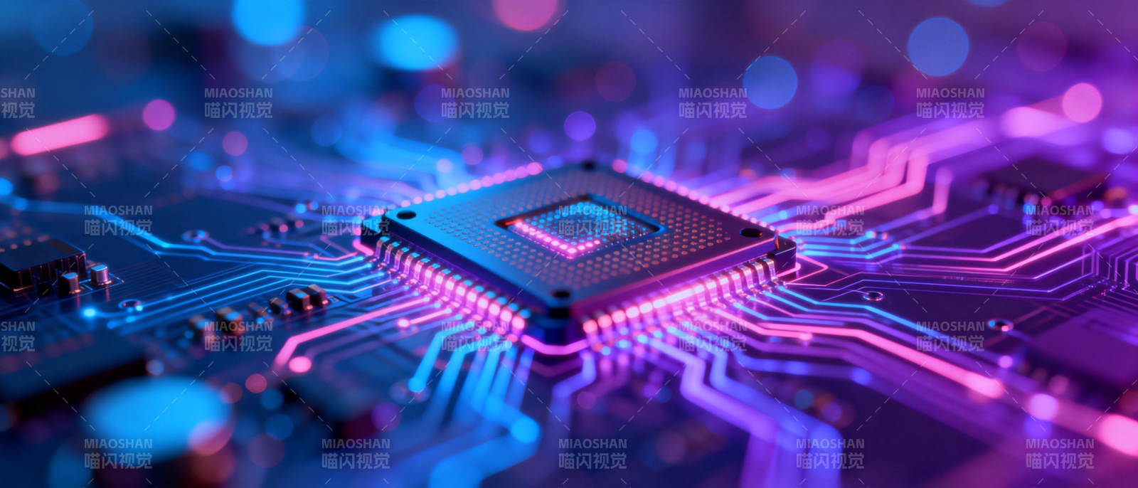 芯片电路光效图图片