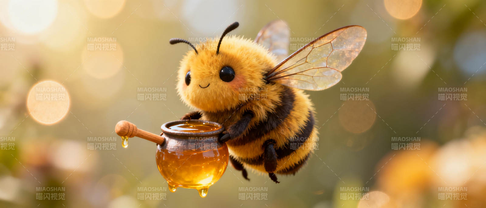 小蜜蜂采蜜图片
