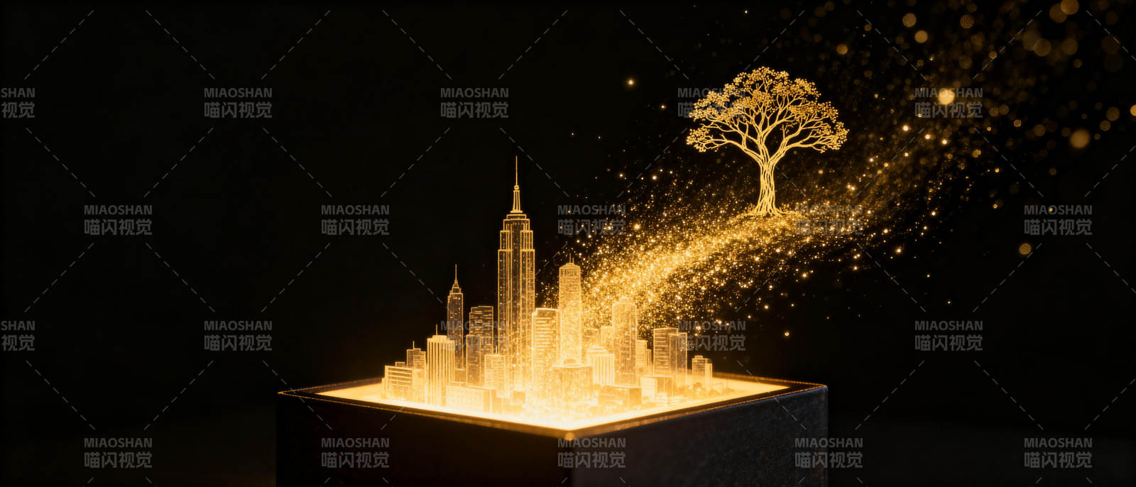 城市之光 树生希望图片