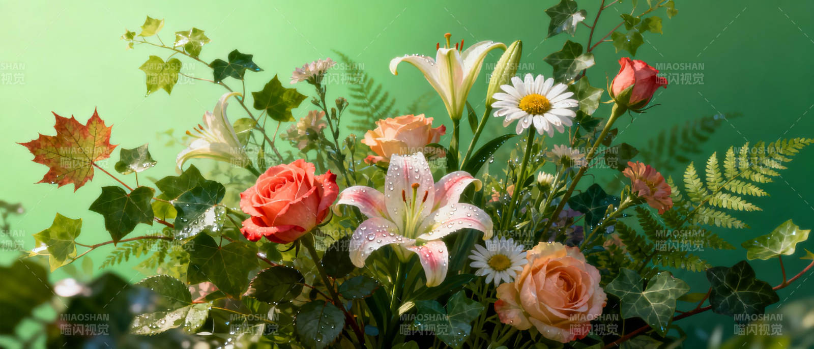 花丛绽放生机图片