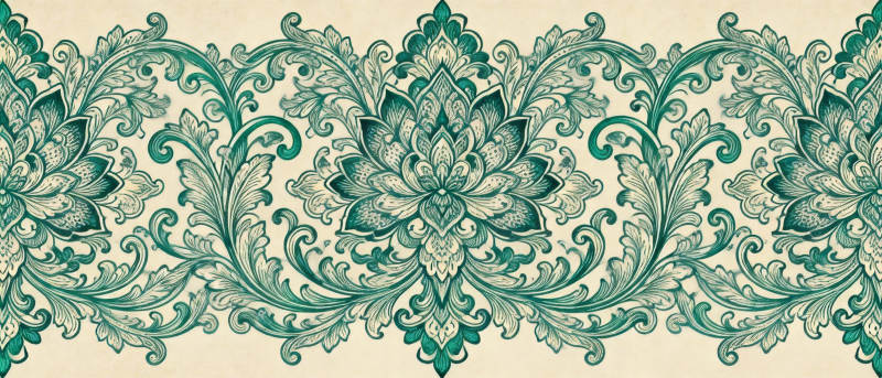 绿叶花纹边框图片