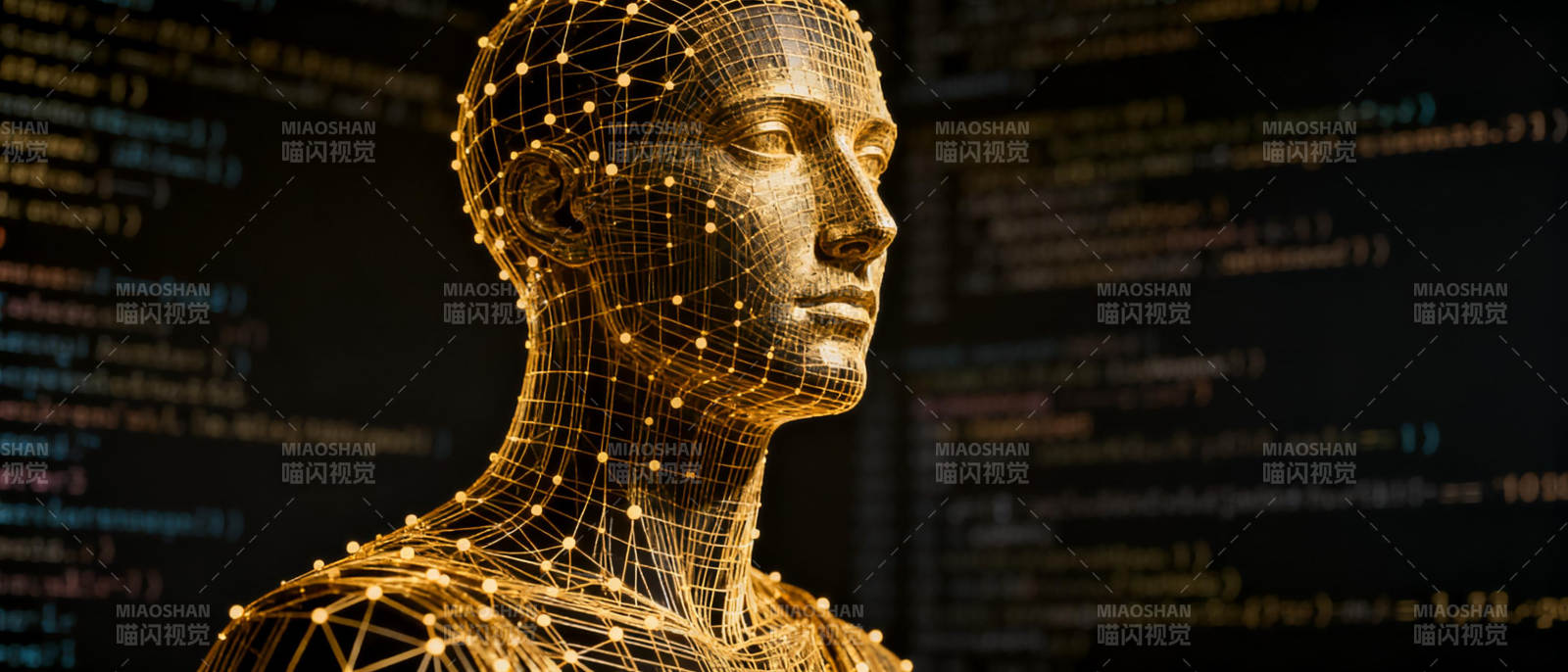 数字人像代码背景图片