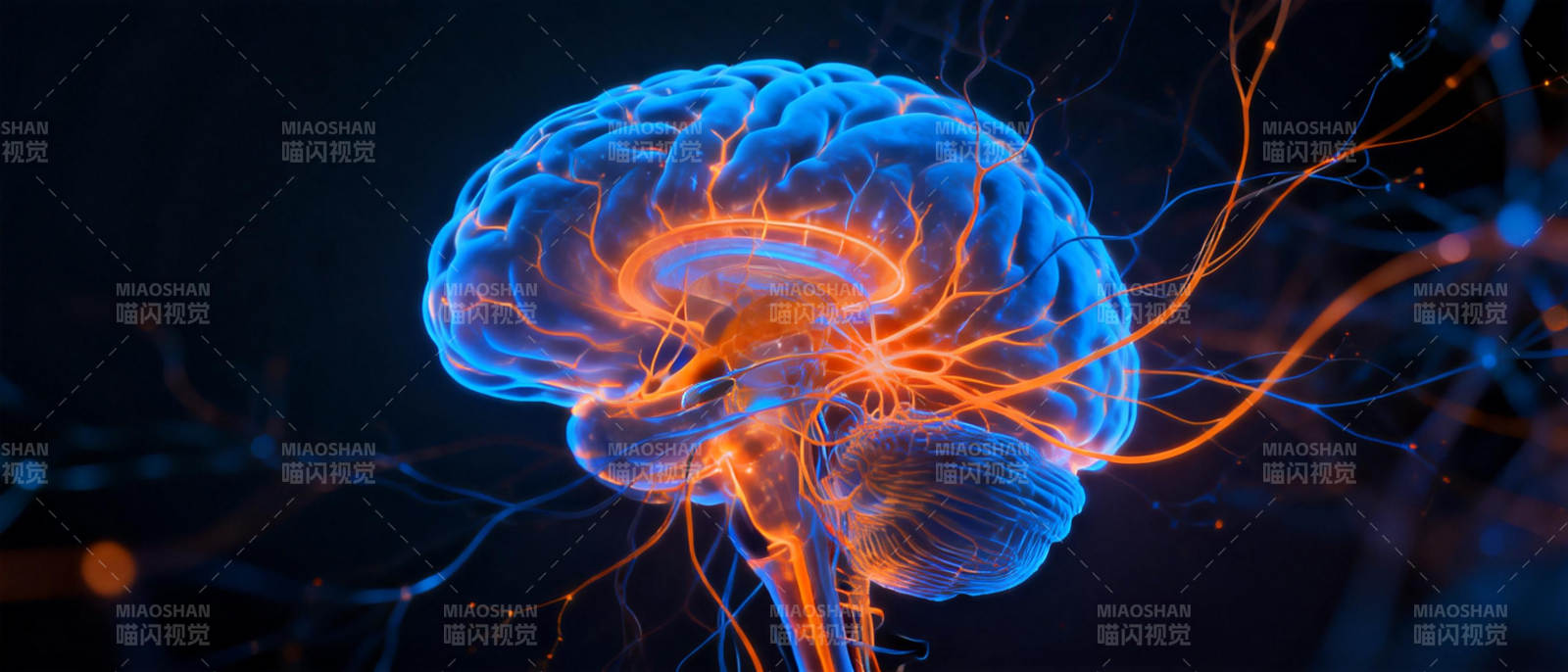 脑神经光效图图片