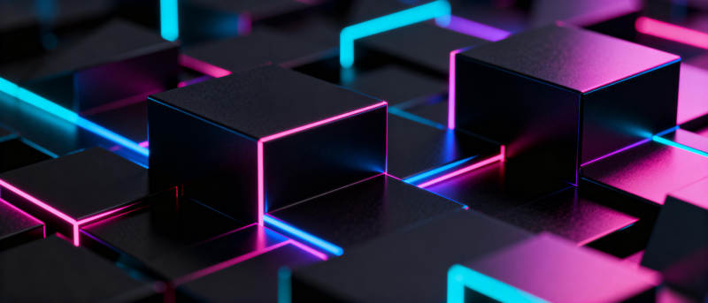 霓虹立方体矩阵图片