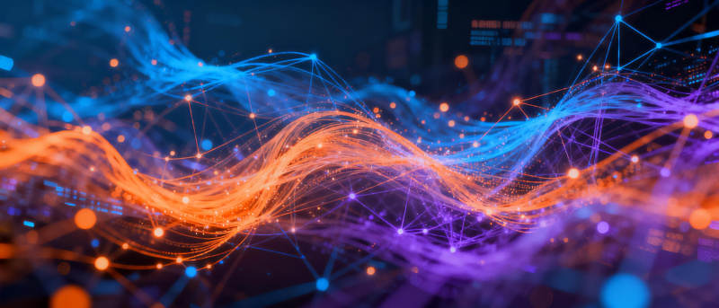 数字波纹光影图片