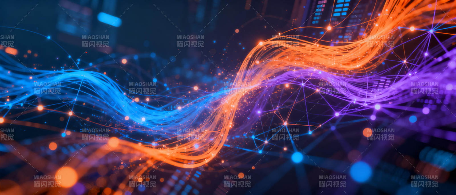 流光溢彩的数字波图片