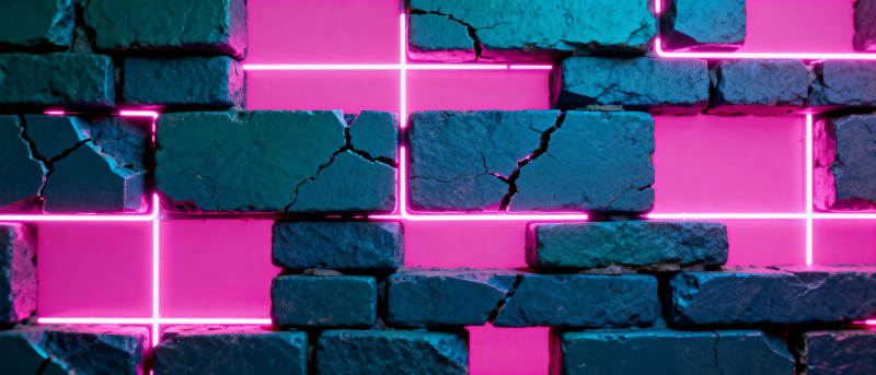霓虹砖墙图片