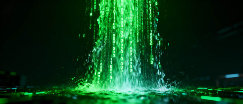 绿色代码雨图片