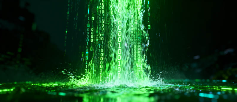 绿色代码雨图片