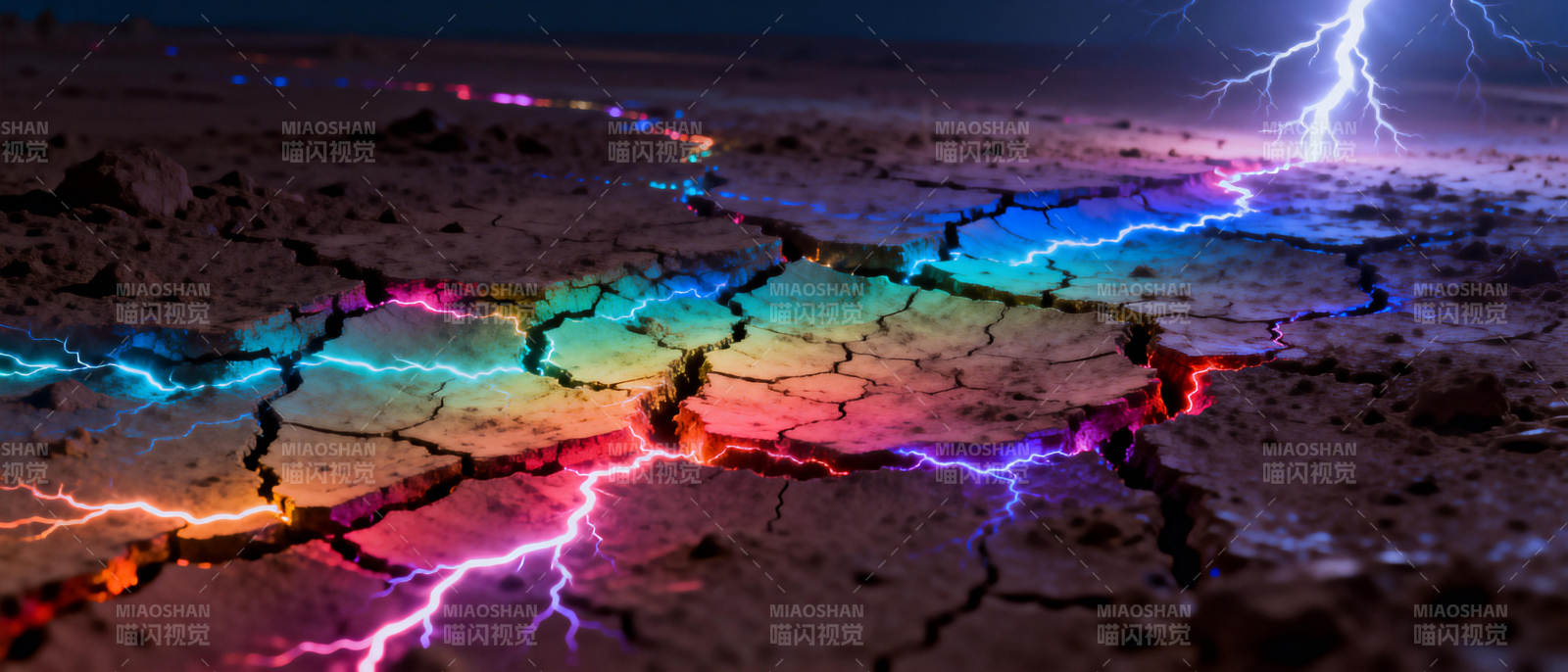 彩电裂地闪电图片