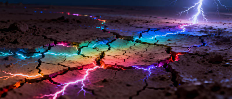 彩电裂地闪电图片