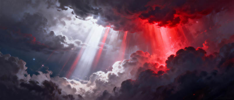 红光破云图片
