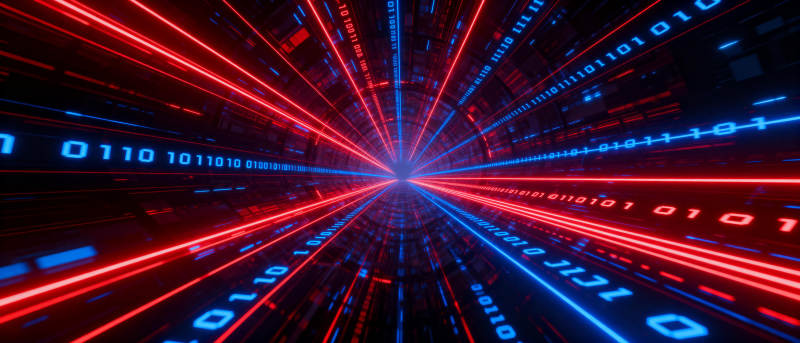 数字隧道光影交错图片