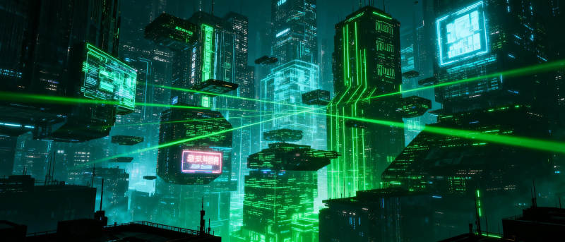 霓虹都市夜景图片