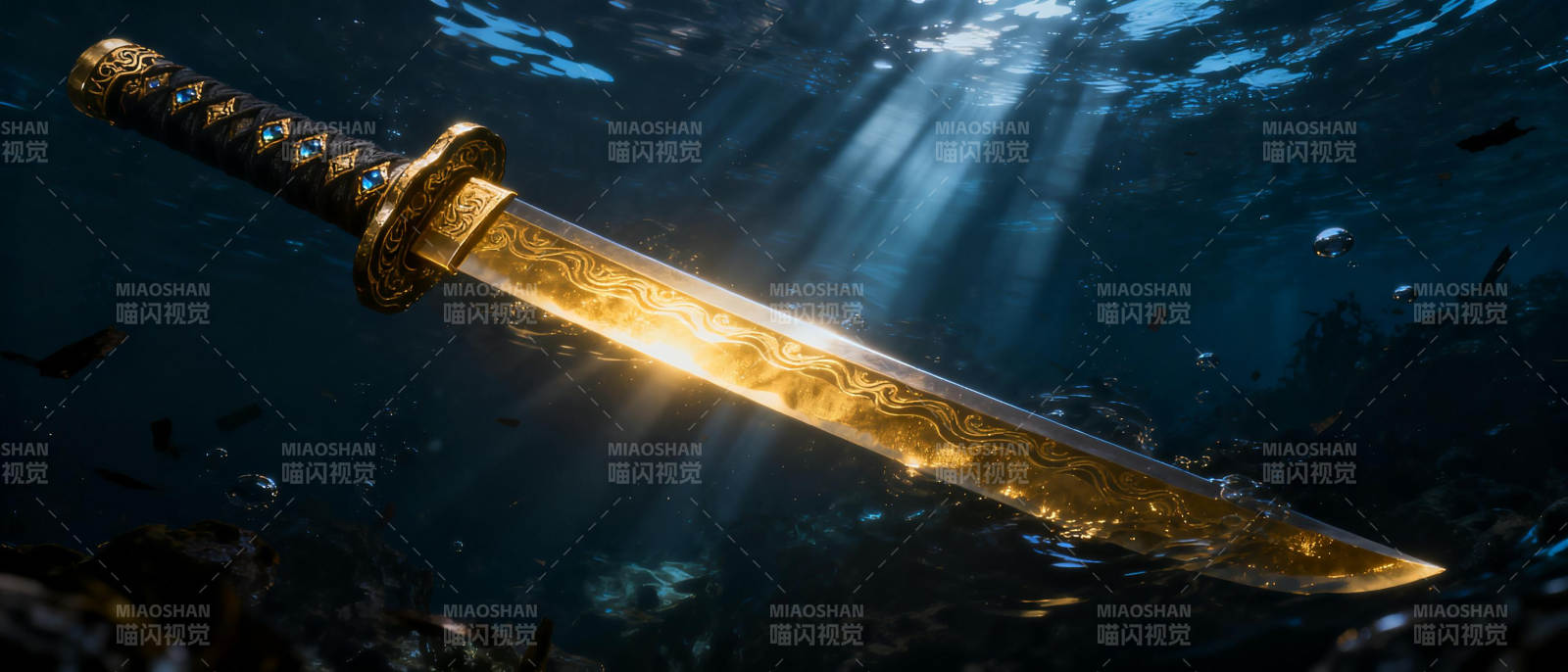 海底金剑光芒闪烁图片