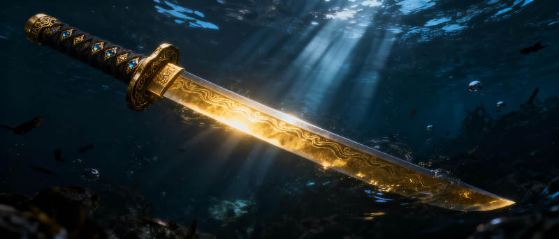 海底金剑光芒闪烁图片