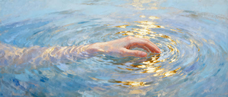 水波中的手图片