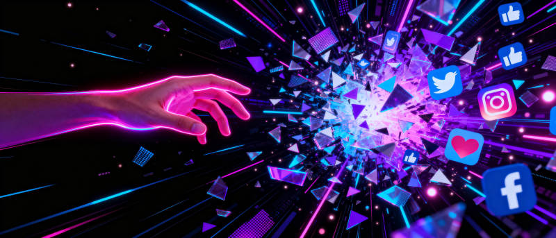 数字之手触碰未来图片