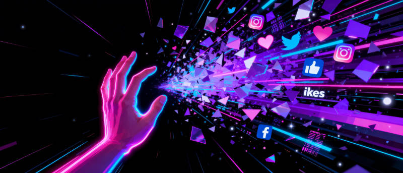 数字之手触碰未来图片