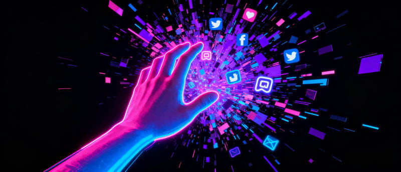 数字之手触碰未来图片